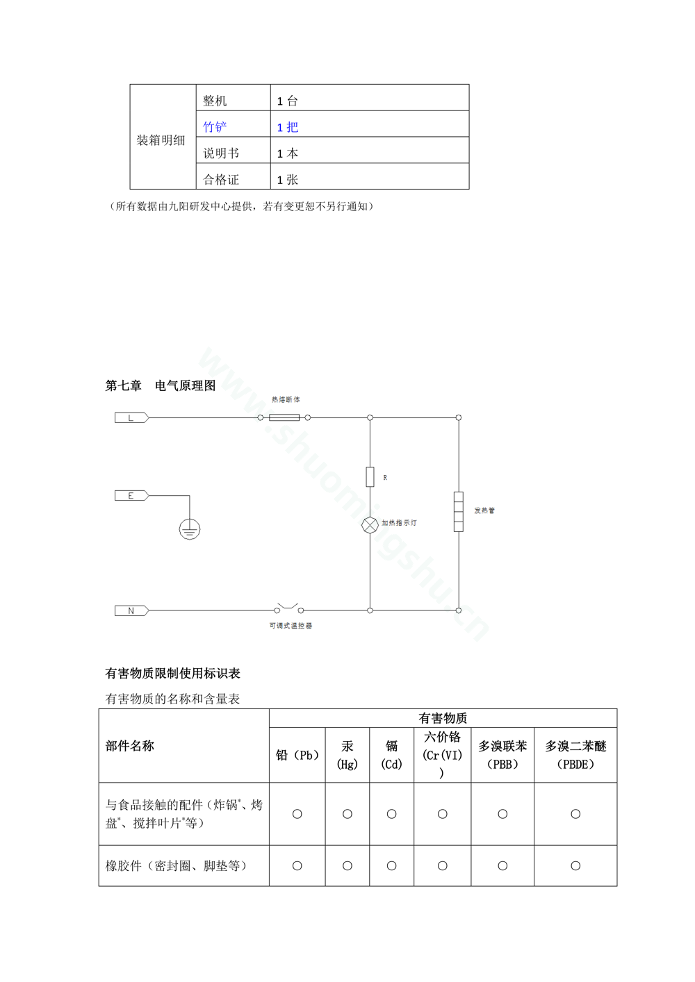 九阳煎烤机JK30-J15说明书第6页