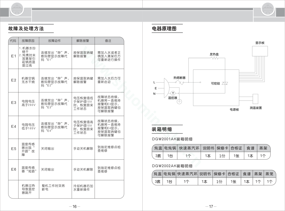 九阳电炖锅DGW2002AK说明书第10页